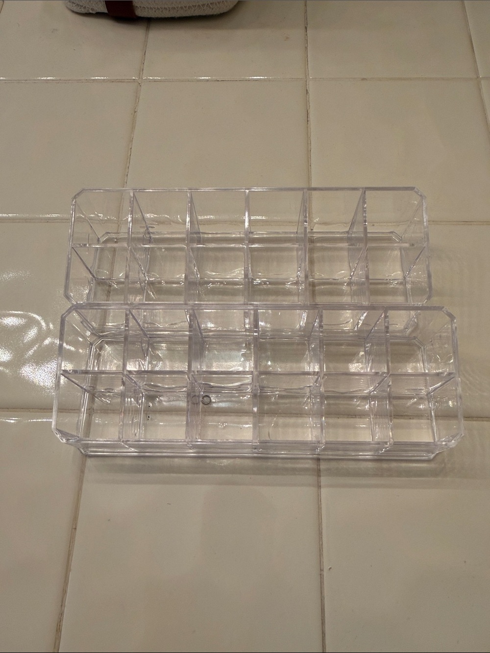 Lip Clear Plastic Compartment Organizer Tray - Multipurpose Storage